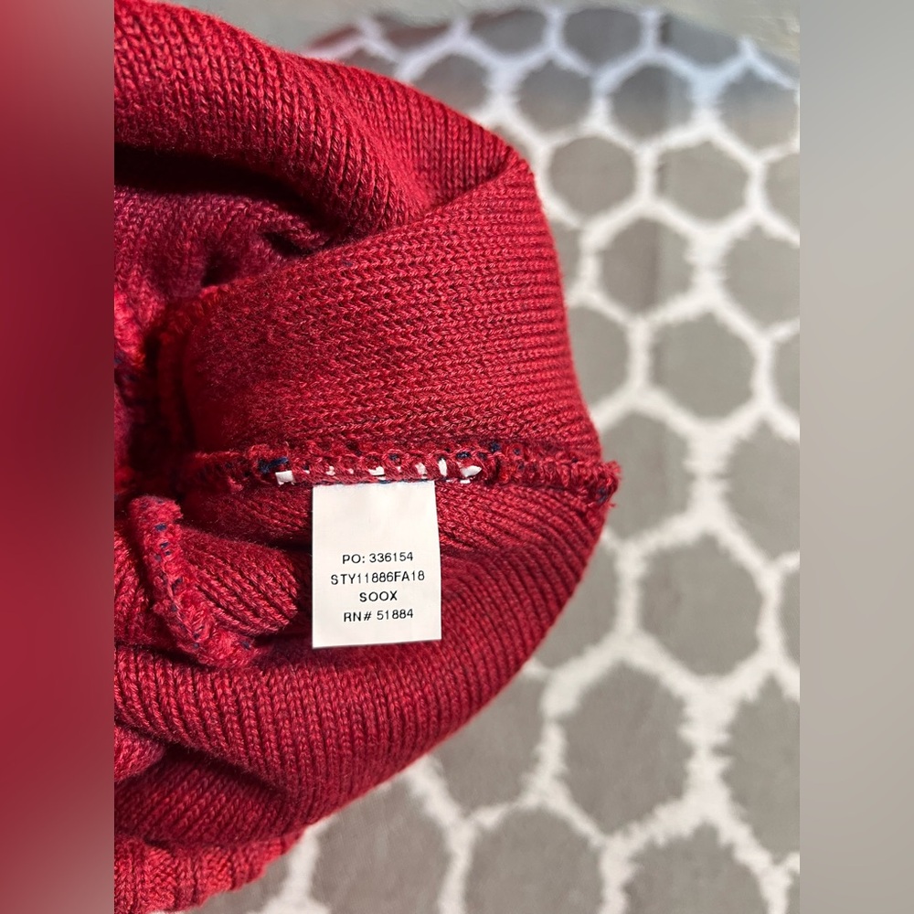 Patagonia Beanie Powder Flake Navy  Red Snowflake One Size Unisex activewear ski - Picture 4 of 4